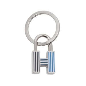 Hermes Palladium Plated Metal Cadenas Quiz Key Ring